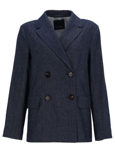 Double-breasted cotton blazer - s max mara - Modalova