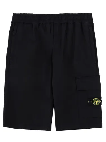 Shorts regular fit con patch logo - stone island - Modalova