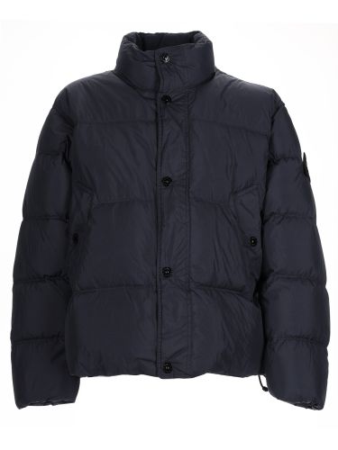 Bomber piumino con patch logo - stone island - Modalova