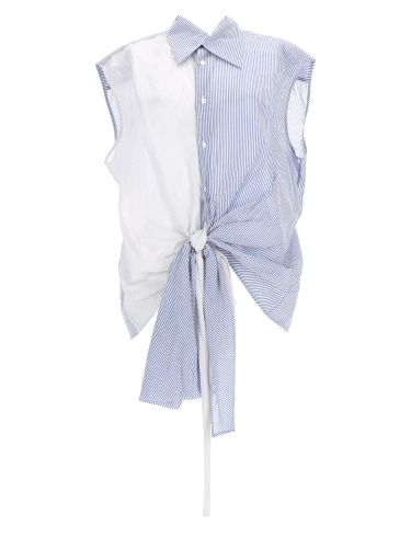Camicia smanicata in cotone misto seta - mrz - Modalova