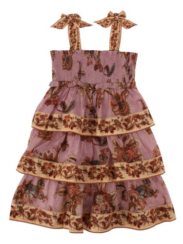 Abito a balze "aster" in tessuto mauve jacobean - zimmermann - Modalova