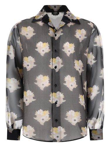 Camicia oversize in seta e cotone - fendi - Modalova