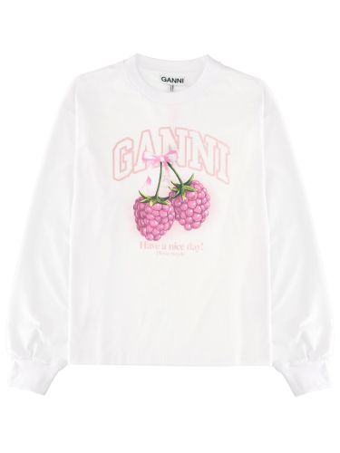 Ganni t-shirt "raspberry" - ganni - Modalova