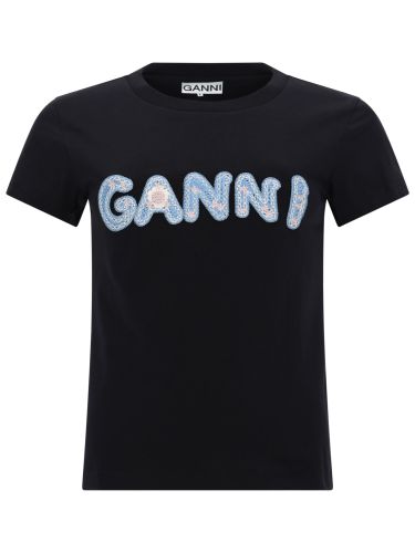 Ganni t-shirt con logo - ganni - Modalova