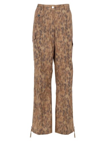 Pantalone cargo in cotone stampato - ganni - Modalova