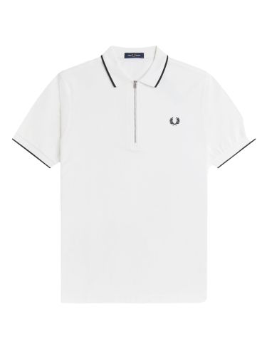 Fred perry polo con zip e logo - fred perry - Modalova
