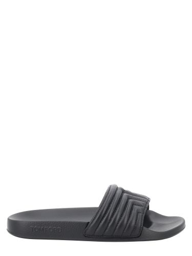 Tom ford slide in pelle - tom ford - Modalova