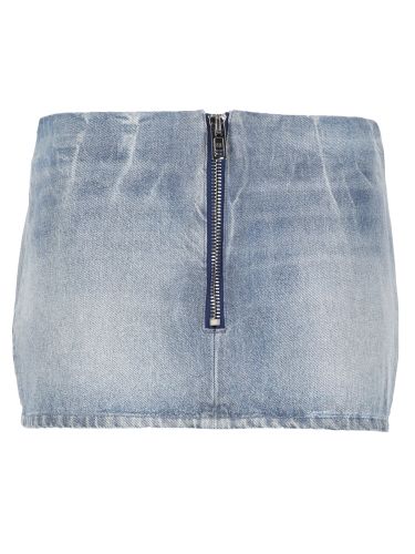Minigonna in denim lucido - alexander wang - Modalova
