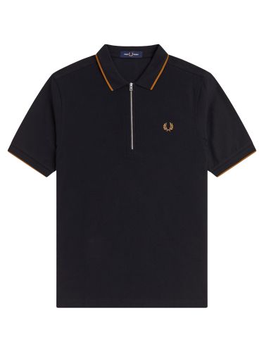 Fred perry polo con zip e logo - fred perry - Modalova