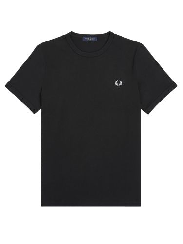 T-shirt "ringer" con logo - fred perry - Modalova