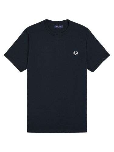 T-shirt "ringer" con logo - fred perry - Modalova