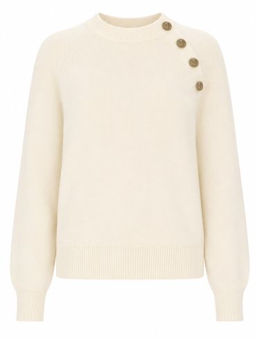 Balmain maglia con bottoni gioiello - balmain - Modalova