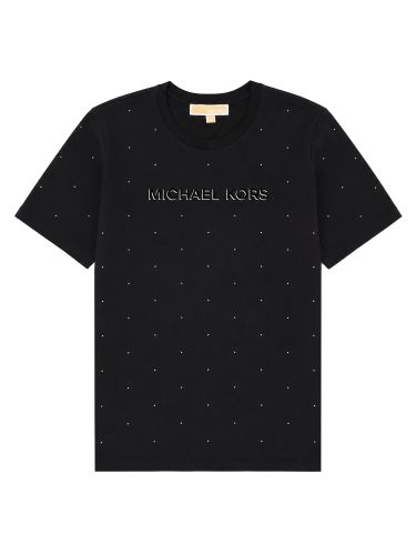 T-shirt con logo e strass - michael by michael kors - Modalova