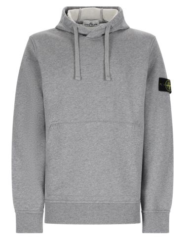 Felpa con patch logo e cappuccio - stone island - Modalova