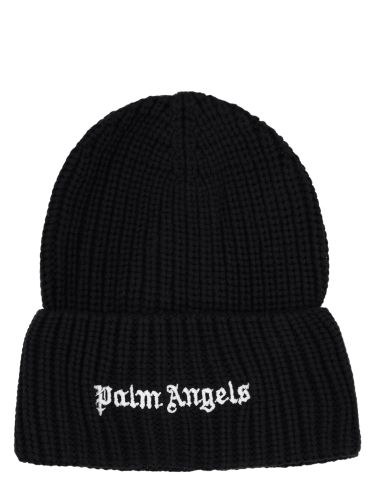 Berretto in lana con logo - palm angels - Modalova