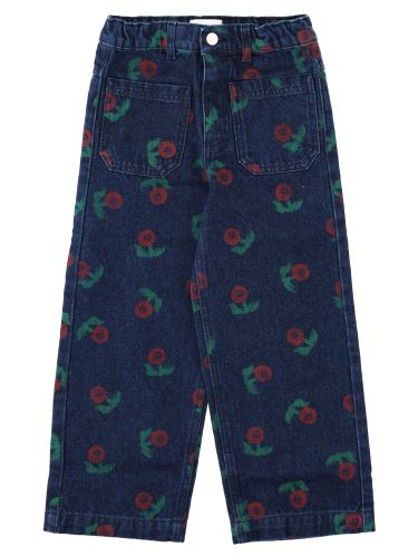Jeans con stampa floreale all over - bobo choses - Modalova