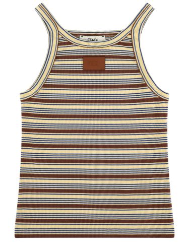Fendi top in cotone a righe - fendi - Modalova