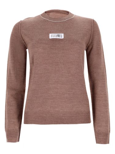 Maglia con patch logo - mm6 maison margiela - Modalova