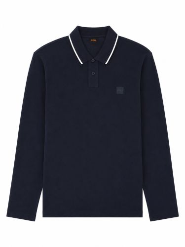 Boss polo a manica lunga con logo - boss - Modalova
