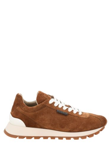 Runner in camoscio con shiny tab - brunello cucinelli - Modalova