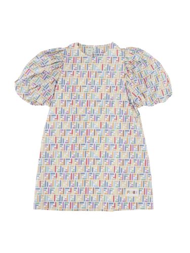 Abito in popeline con monogramma ff multicolor - fendi - Modalova