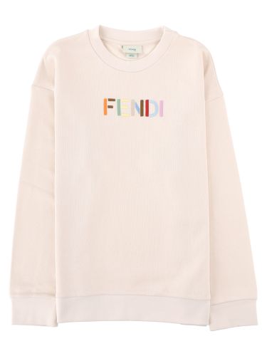 Felpa girocollo con logo multicolor - fendi - Modalova