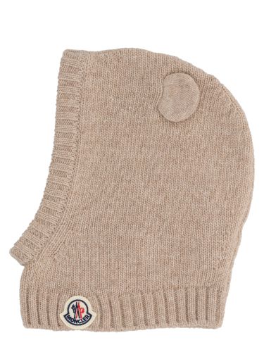 Balaclava con orecchiette e logo applicato - moncler - Modalova