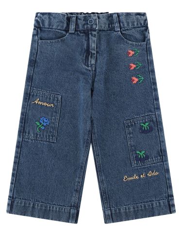 Pantaloni in denim brode - emile & ida - Modalova