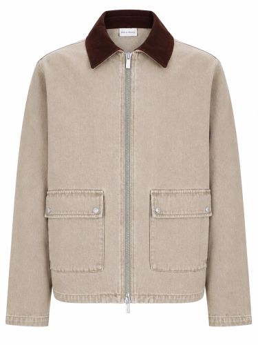 Giacca in denim con zip - drôle de monsieur - Modalova