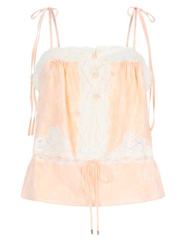 Top in seta con inserti in pizzo - chloé - Modalova