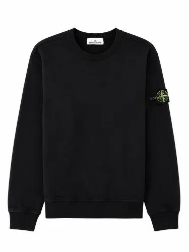 Stone island felpa con patch logo - stone island - Modalova