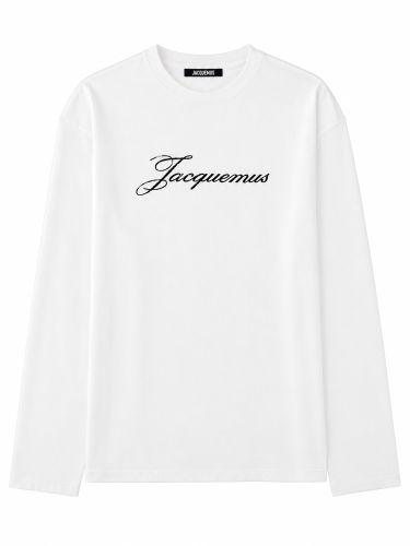 T-shirt a maniche lunghe con logo stampato - jacquemus - Modalova