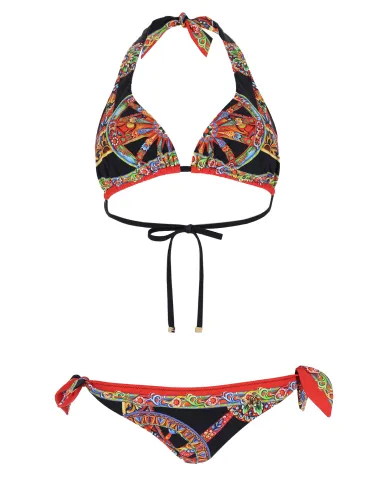 Bikini a triangolo con stampa - dolce & gabbana - Modalova