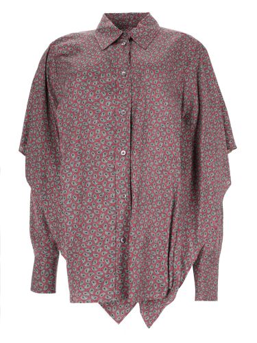 Camicia con maniche a mantella e stampa paisley - maison margiela - Modalova