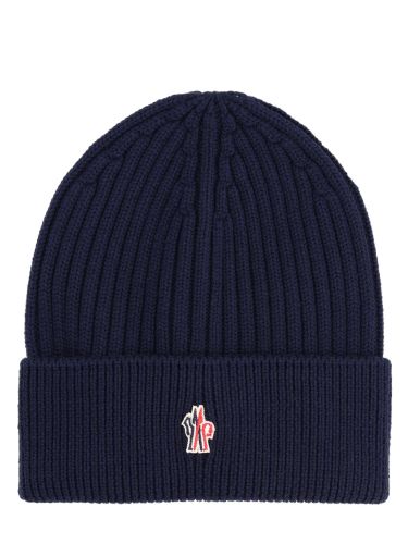 Berretto in lana con patch logo - moncler grenoble - Modalova