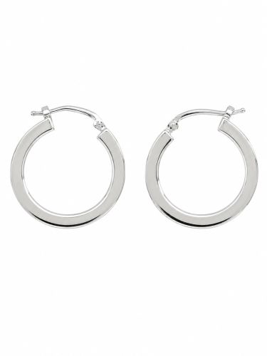 Orecchini a cerchio con logo - mm6 maison margiela - Modalova