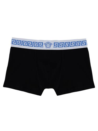 Versace boxer in cotone con greca - versace - Modalova