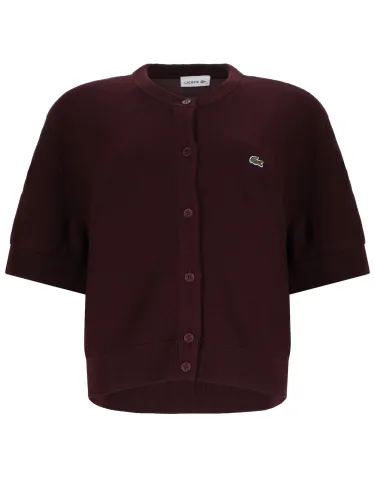 Cardigan in misto cotone e lana - lacoste - Modalova