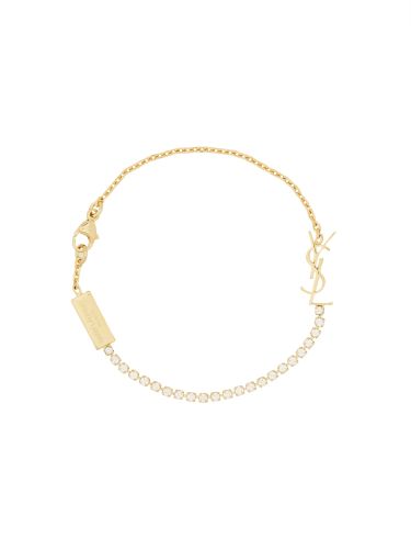 Bracciale con charm cassandre e strass - saint laurent - Modalova