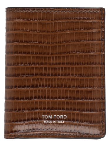 Portacarte pieghevole "t line classic" - tom ford - Modalova