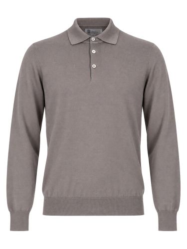 Polo in maglia di cotone - brunello cucinelli - Modalova