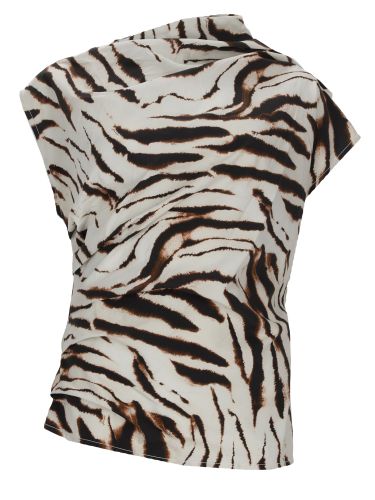 Ganni top con stampa animalier - ganni - Modalova