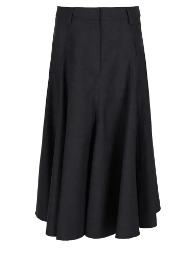 Gonna midi in lana - brunello cucinelli - Modalova
