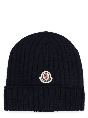 Moncler berretto in lana a coste - moncler - Modalova