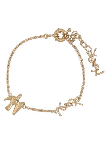 Bracciale a catena con cassandre e colomba - saint laurent - Modalova