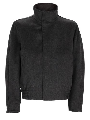 Lardini bomber in lana a collo alto - lardini - Modalova