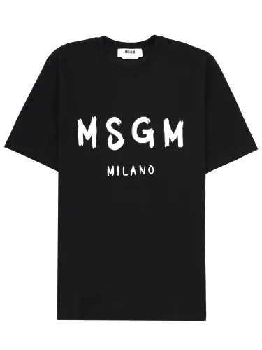 Msgm t-shirt in cotone con logo - msgm - Modalova