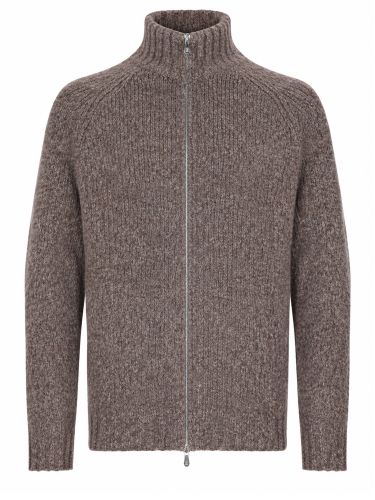 Cardigan in cashmere con zip - brunello cucinelli - Modalova