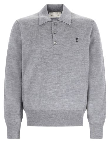 Ami paris polo con logo - ami paris - Modalova