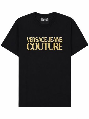 T-shirt con logo metallizzato - versace jeans couture - Modalova